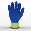 Azusa Safety Winter 7 ga. Thermal Acrylic Hi-Vis Lime Work Gloves, 3/4 Blue Crinkle Latex Coating, L LW1010